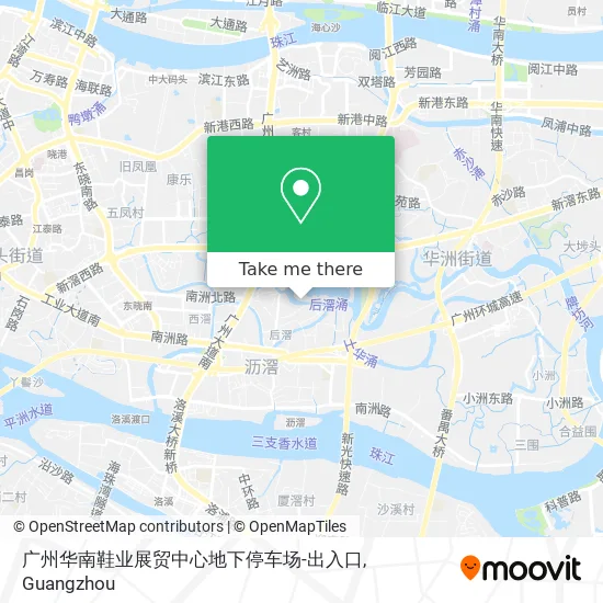广州华南鞋业展贸中心地下停车场-出入口 map