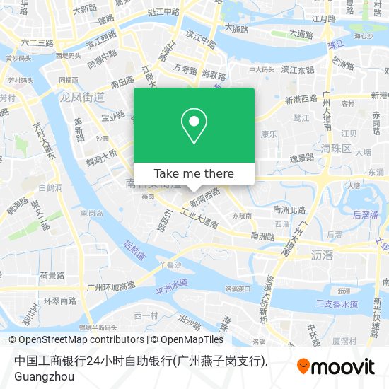 中国工商银行24小时自助银行(广州燕子岗支行) map