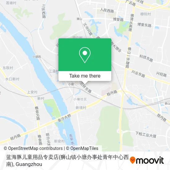 蓝海豚儿童用品专卖店(狮山镇小塘办事处青年中心西南) map