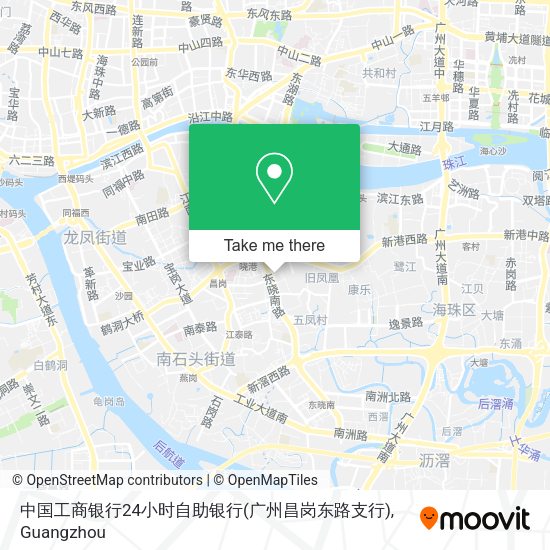 中国工商银行24小时自助银行(广州昌岗东路支行) map