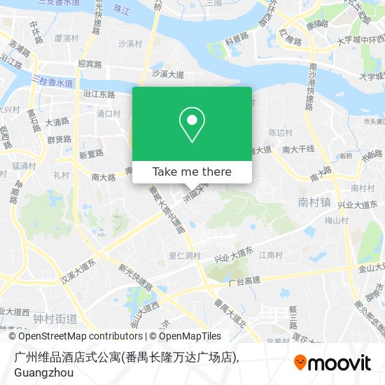 广州维品酒店式公寓(番禺长隆万达广场店) map