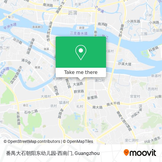 番禺大石朝阳东幼儿园-西南门 map