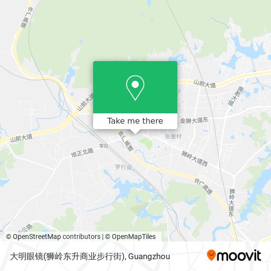 大明眼镜(狮岭东升商业步行街) map