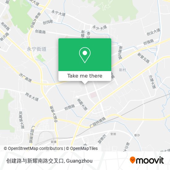 创建路与新耀南路交叉口 map