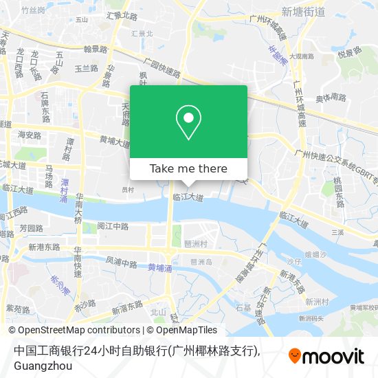 中国工商银行24小时自助银行(广州椰林路支行) map