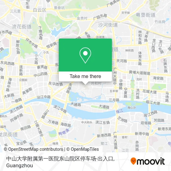 中山大学附属第一医院东山院区停车场-出入口 map