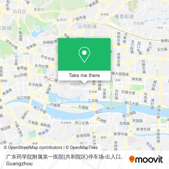 广东药学院附属第一医院(共和院区)停车场-出入口 map