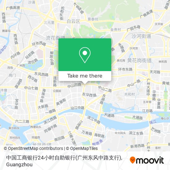 中国工商银行24小时自助银行(广州东风中路支行) map