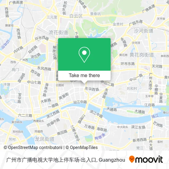 广州市广播电视大学地上停车场-出入口 map