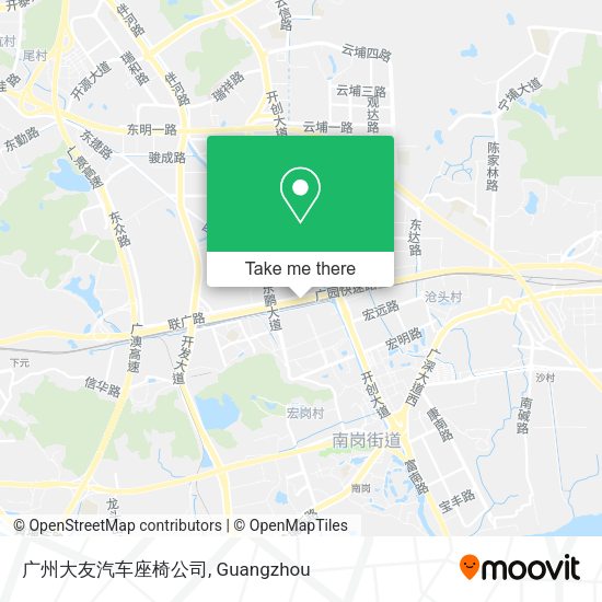 广州大友汽车座椅公司 map