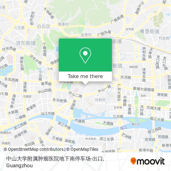 中山大学附属肿瘤医院地下南停车场-出口 map