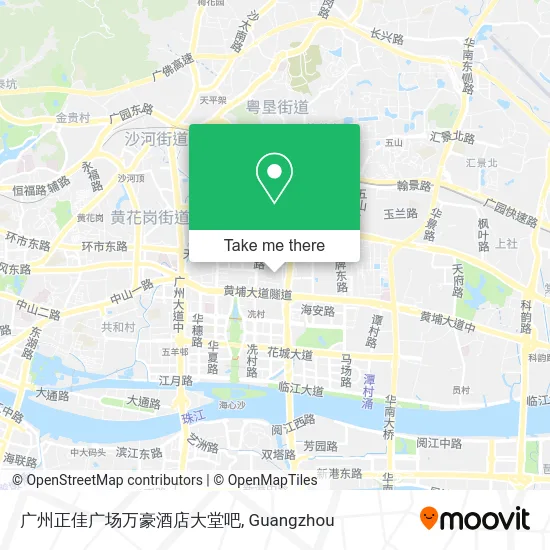 广州正佳广场万豪酒店大堂吧 map