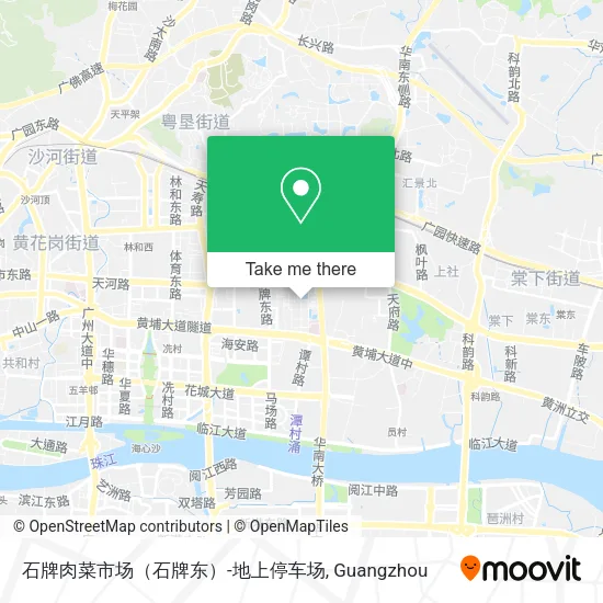 石牌肉菜市场（石牌东）-地上停车场 map