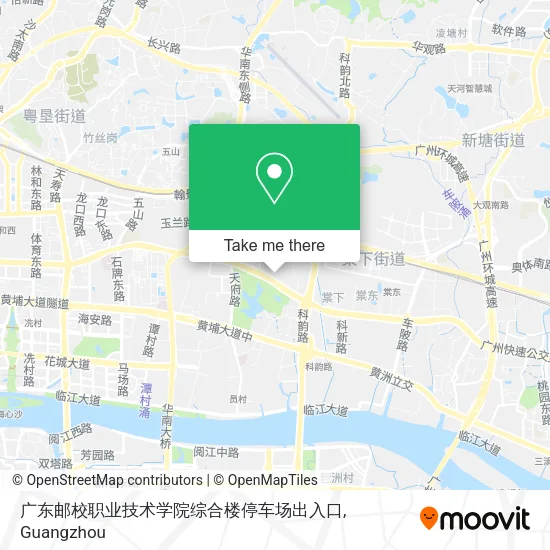 广东邮校职业技术学院综合楼停车场出入口 map
