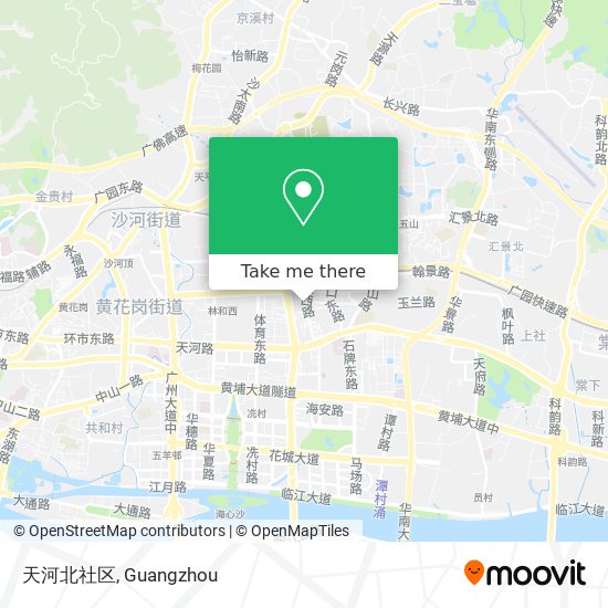 天河北社区 map