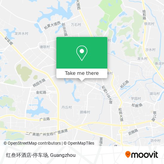 红叁环酒店-停车场 map