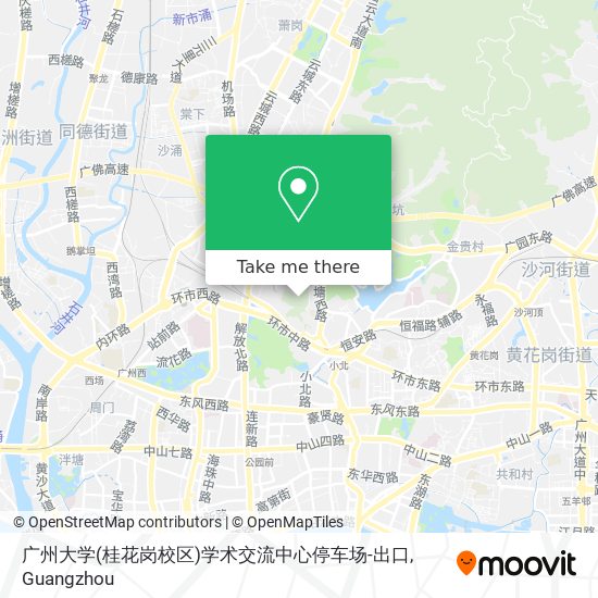 广州大学(桂花岗校区)学术交流中心停车场-出口 map