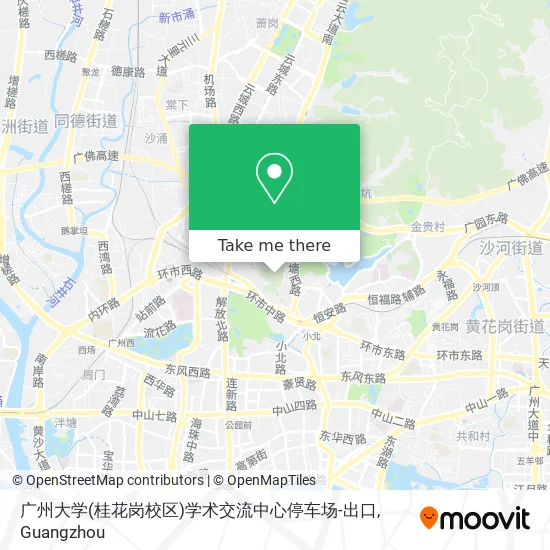 广州大学(桂花岗校区)学术交流中心停车场-出口 map