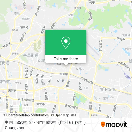 中国工商银行24小时自助银行(广州五山支行) map