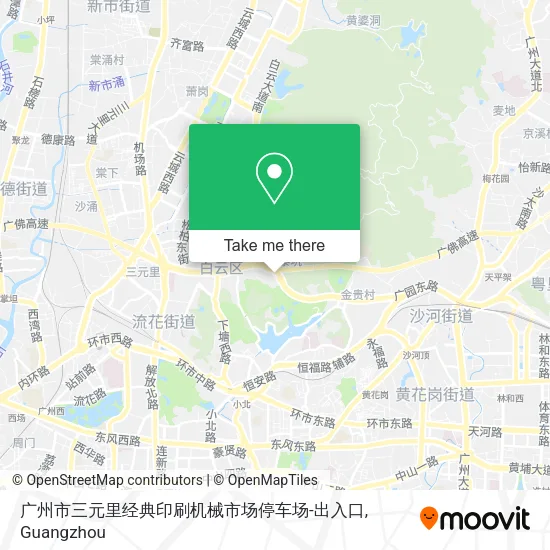 广州市三元里经典印刷机械市场停车场-出入口 map