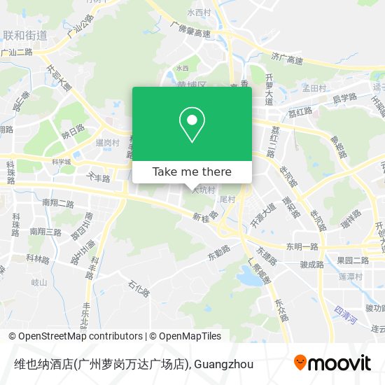 维也纳酒店(广州萝岗万达广场店) map