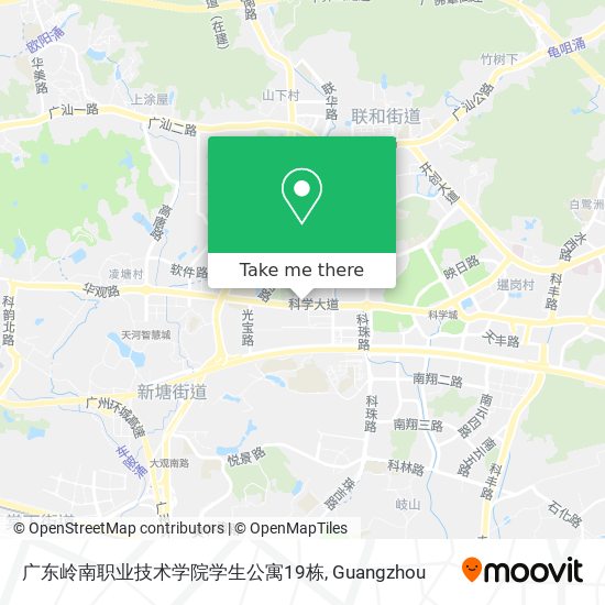 广东岭南职业技术学院学生公寓19栋 map