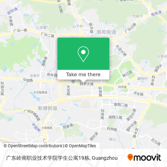 广东岭南职业技术学院学生公寓19栋 map