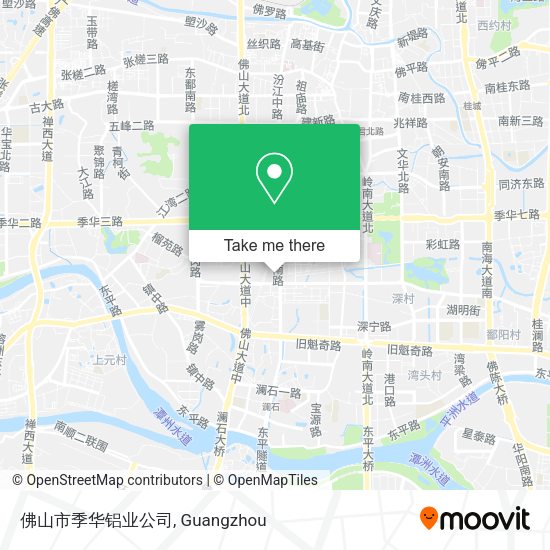 佛山市季华铝业公司 map