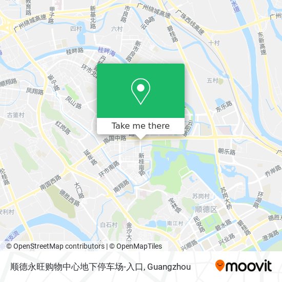 顺德永旺购物中心地下停车场-入口 map