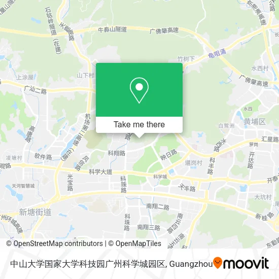 中山大学国家大学科技园广州科学城园区 map