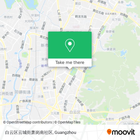 白云区云城街萧岗南社区 map