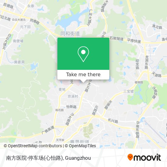 南方医院-停车场(心怡路) map