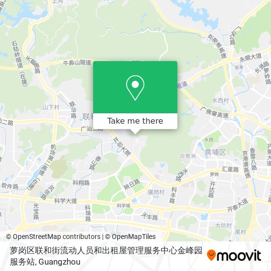 萝岗区联和街流动人员和出租屋管理服务中心金峰园服务站 map