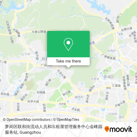 萝岗区联和街流动人员和出租屋管理服务中心金峰园服务站 map