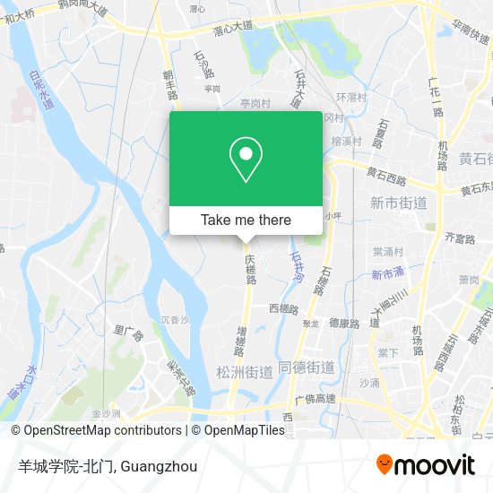 羊城学院-北门 map