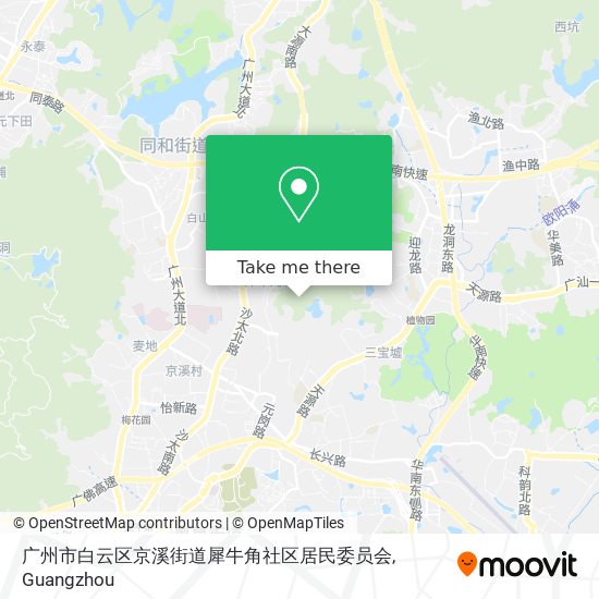 广州市白云区京溪街道犀牛角社区居民委员会 map