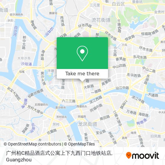 广州柏C精品酒店式公寓上下九西门口地铁站店 map