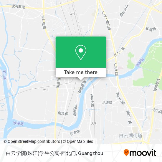 白云学院(珠江)学生公寓-西北门 map