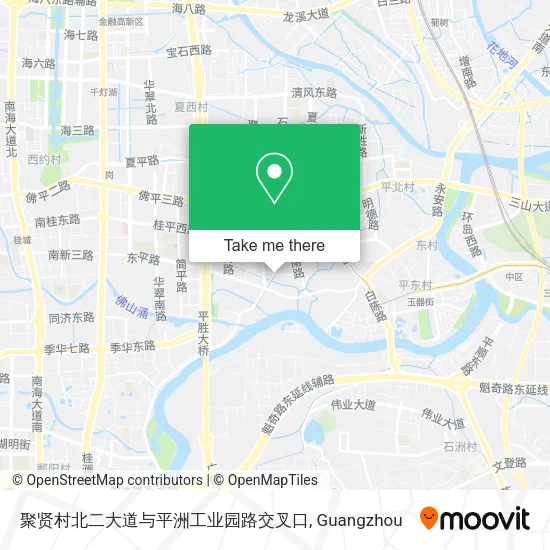 聚贤村北二大道与平洲工业园路交叉口 map