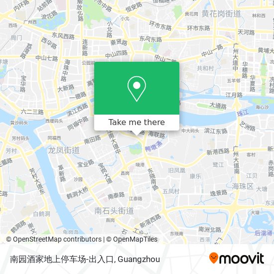 南园酒家地上停车场-出入口 map