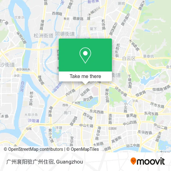 广州襄阳驻广州住宿 map