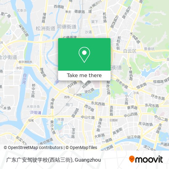广东广安驾驶学校(西站三街) map