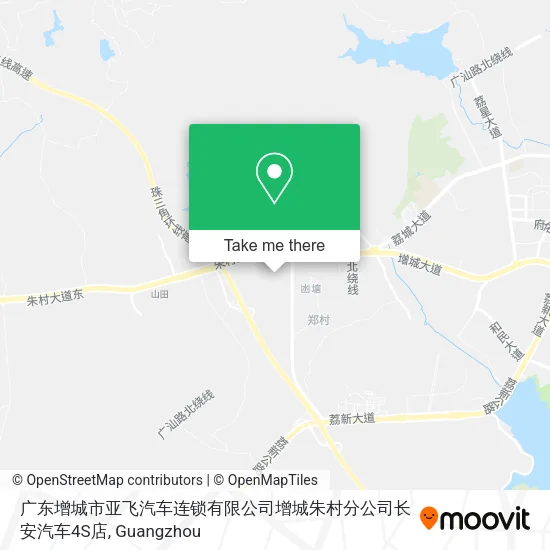 广东增城市亚飞汽车连锁有限公司增城朱村分公司长安汽车4S店 map