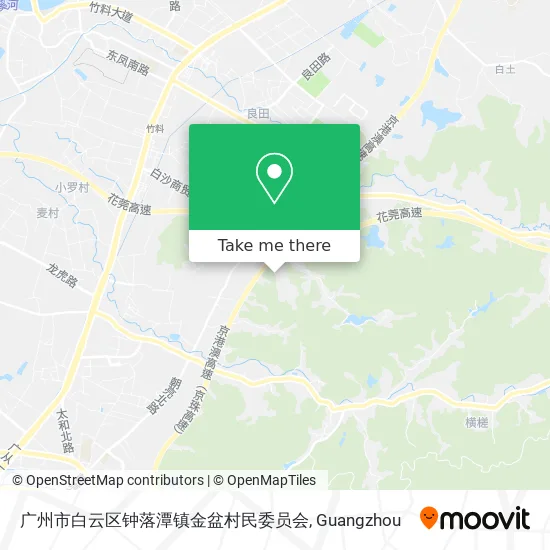 广州市白云区钟落潭镇金盆村民委员会 map