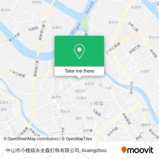 中山市小榄镇永全森灯饰有限公司 map
