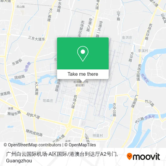 广州白云国际机场-A区国际/港澳台到达厅A2号门 map