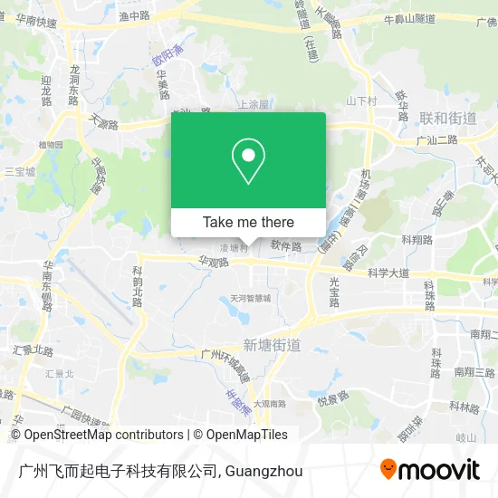 广州飞而起电子科技有限公司 map