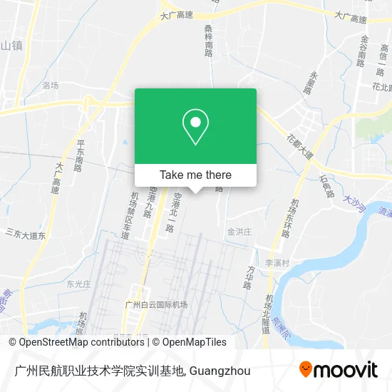 广州民航职业技术学院实训基地 map