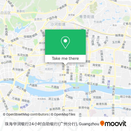 珠海华润银行24小时自助银行(广州分行) map