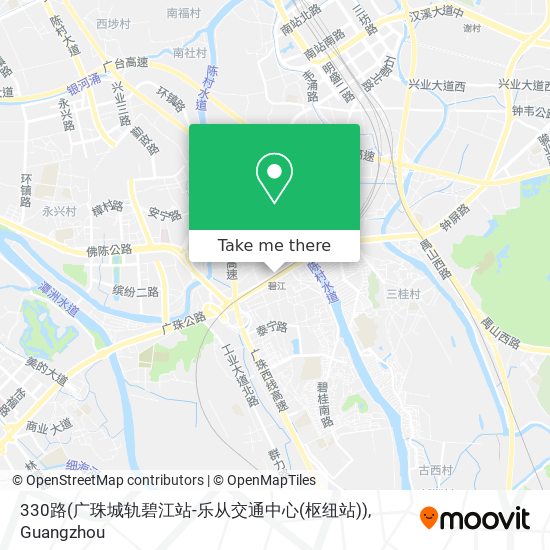 330路(广珠城轨碧江站-乐从交通中心(枢纽站)) map